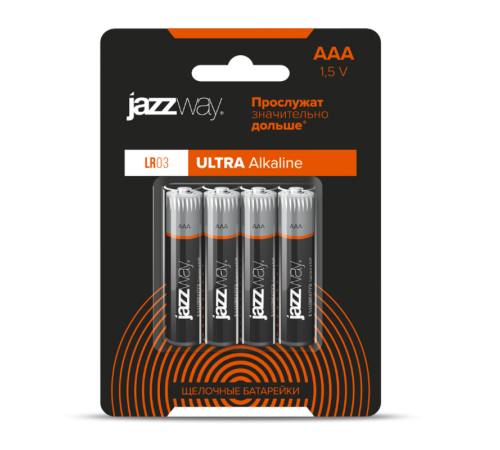 Элементы питания LR03 Ultra PLUS BL-4  .5010802  JAZZway