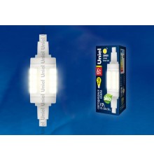 Лампа светодиодная LED-J78-6W/WW/R7s/CL PLZ06WH LED 6W прозр цоколь R7s  UL-00001554  Uniel