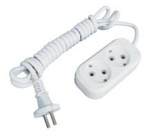 Удлинитель "Эксперт" 2 гнезда  3 метра 10А/2,2кВт без заземления ПВС 2х0,75  EKF PROximaUBA10-275-2-03EKF