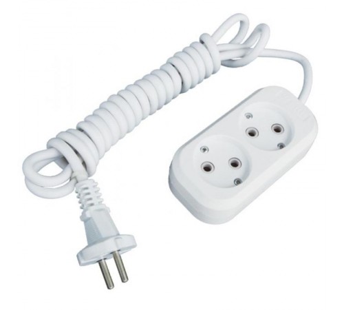 Удлинитель "Эксперт" 2 гнезда  3 метра 10А/2,2кВт без заземления ПВС 2х0,75  EKF PROximaUBA10-275-2-03EKF