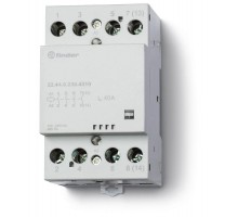 Модульный контактор; 3NO+1NC 40А; контакты AgSnO2; катушка 230В АС/DC; ширина 53.5мм; степень защиты  224402304710PAS  Finder