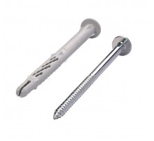 Дюбель фасад. с шурупом шест.гол. с шлицем TORX прессшайба 10x80 (30 шт)- пакет  148910  Tecfi