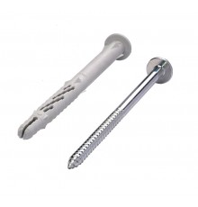 Дюбель фасад. с шурупом шест.гол. с шлицем TORX прессшайба 10x80 (30 шт)- пакет  148910  Tecfi