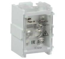 Блок распределительный проходной РБДп-35 125/50А DIN 1х35-4х6мм2  YRB30-1-125  IEK