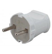 Vx1-W ЭРА Вилка б/з прямая 10A белая (24/480/5760)  Б0039671  ЭРА