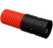 Труба гофр. двустенная ПНД d=140мм красная (50м)  CTG12-140-K04-050-R  IEK