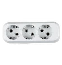 Колодка УЗ-3-GRAND трехместная с заземлением 5130  4690612000480  IN HOME