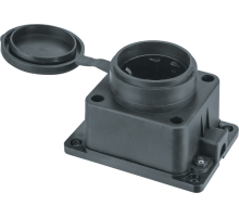 Розетка 61 370 NCA-BLR1-01-16A-E-IP44-BL настенная с/з черная 61370 Navigator