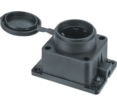 Розетка 61 370 NCA-BLR1-01-16A-E-IP44-BL настенная с/з черная 61370 Navigator