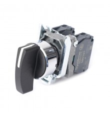 Переключатель SB4 в сборе модульный 22мм 3 позиции с фиксацией ручка 2НО  SB4BJ33  SE