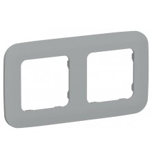 FLITE Artistic Рамка 2-ая РУ-2-А-ФлС серый  FI-M22-31-20-K03  IEK