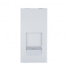 45-Накладка для розетки телефонной, компьютерной RJ,  45х22,5мм (сереб.металлик) LK45 (60 шт) 1 кор.=600 шт.