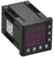Амперметр цифровой щитовой трехфазный 48х48мм LED  IDA31-5-3-0-LED-G  GENERICA