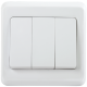 ВЕГА белый Выключатель 3-клавишный 10А ВС10-3-0-ВБ  EVV30-K01-10-DM  GENERICA