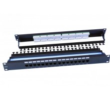 Патч-панель PP3-19-16-8P8C-C6-110D 19",1U,16 портов RJ-45,кат.6,Dual IDC,ROHS,черн.(зад.каб.организ.в комп.)  246105  Hyperline