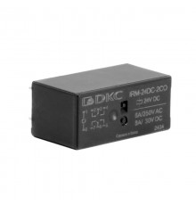 Реле миниатюрное низкопрофильное, 1CO, ком. ток 16А, AgSnO2, напряжение 12V DC  IRM-12DC-1CO  DKC
