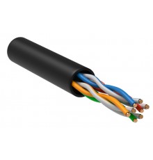 Витая пара U/UTP 5E 24AWG 4PR LDPE 1м черн. 305м РФ  BC3-C5E04-139-305-R-G  GENERICA