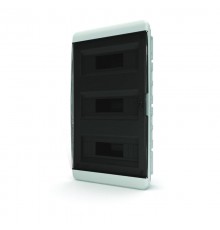 Бокс пластиковый встраиваемый BVK 40-36-1 36 мод. IP41, прозрачная черная дв. (540х300х108)  01-02-061  tekfor - (замена - TF5-KP12-V-36-41-K01-K03)