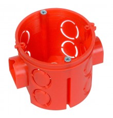 Коробка установочная углубленная безгалогенная (HF) 68х62 с саморезами (140шт/кор) IP20  80-0510С  Промрукав