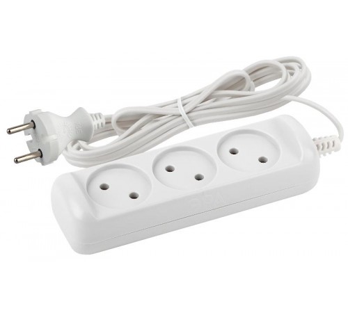 Удлинитель UX-3-1,5m без заземл., 1300Вт, 3гн, 1,5м  Б0035747  ЭРА