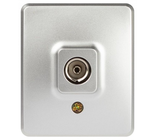 Розетка ЭРА Эксперт 11-3201-03 TV одиночная, IP20, ОУ, Алюминий  Б0062996  ЭРА