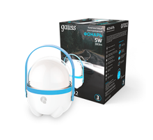 Фонарь кемпинговый GFL002 5W 380lm Li-ion 3600mAh диммируемый голубой LED 1/20/40  GF002  Gauss