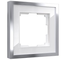 W0012850 Рамка из металла на 1 пост Baguette белый/серебро a060227 Werkel