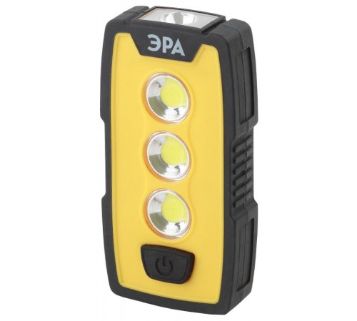 Фонарь рабочий 1хLED (COB) + 1xLED 3xAAA RB-802 Практик, магнит, крючок, клипса, IP65  Б0029180  ЭРА