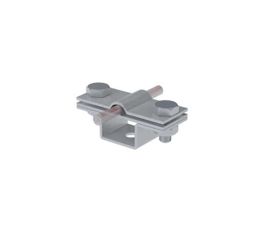 Универсальный держатель на мостовой опоре для прутка  5-8 мм и полосы до 40 мм с 2 пластинами HD  UDMO2-D5-8-B40 HD  КМ-профиль