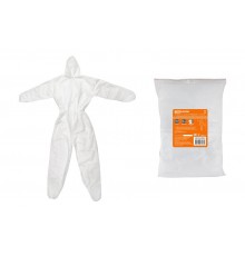 Комбинезон защитный "Каспер-2", на молнии и с капюшоном, разм. 187х160, 30 г/м2, белый,  SQ1016-0302  TDM