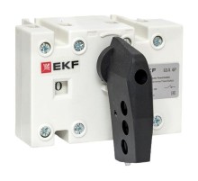 Рубильник-выключатель 63A 4P c рукояткой управления для прямой установки PowerSwitch  psds-63-4  EKF