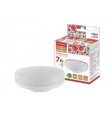 Лампа светодиодная GX53-7 Вт-230 В-3000 К-Э, h=26 мм, Народная  SQ0340-1519  TDM