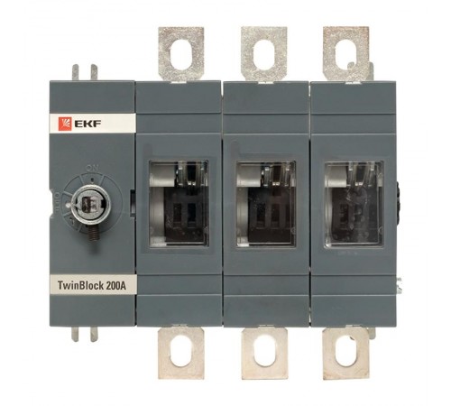 Рубильник 200A 3P без рукоятки управления TwinBlock  tb-s-200-3p  EKF