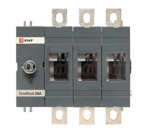Рубильник 200A 3P без рукоятки управления TwinBlock  tb-s-200-3p  EKF