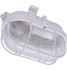 Светильник ЖКХ НБП 01-60-002 с решеткой 220V 60Вт Е27 IP54 пластик стекло  41404  Feron