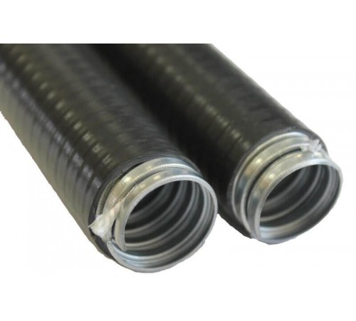 Металлорукав в пвх изоляции МПГ нг 32 (20 м/уп.) черный  zeta42814  ГОФРОМАТИК