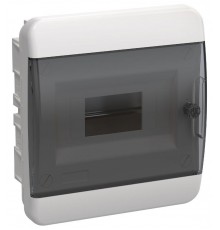 Корпус пластиковый встраиваемый на 8 модулей ЩРВ-П-8 IP41 черная прозрачная дверь TEKFOR  TF5-KP12-V-08-41-K01-K03 TEKFOR  IEK