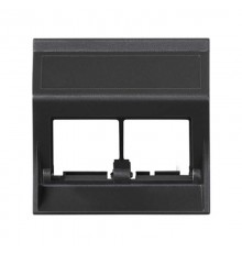 Simon CIMA 500 Адаптер для 2 шт RJ-45 CJ545.., CJ645.., CJ6A45F + MD67, наклон, 50х50мм, 500CIMA, графит  50000186-038  Simon