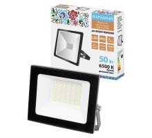 Прожектор СДО-05-050 50 Вт, 4000 лм, 6500 К, 220-240 В, IP65, черный, Народный  SQ0336-0303  TDM