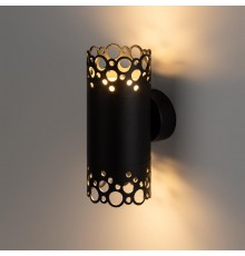 Подсветка декоративная настенная под лампу  BUBBLES WL54 BK 2*GX53 2*15Вт IP20 черный   Б0062920  ЭРА