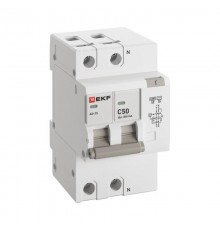 Дифференциальный автомат АД-2 S 50А/300мА (хар. C, AC, электронный) 6кА EKF PROxima  DA2-6-50-300S-pro  EKF