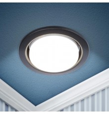 Cветильник встраиваемый под лампу GX53 KL35 SBK (к) черный матовый  Б0055813  ЭРА