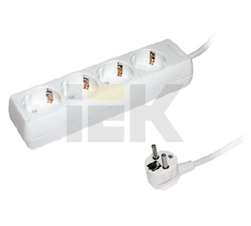 Удлинитель  У04  4 места 2Р+PЕ/3метра  3х1мм2  16А/250В     WYP10-16-04-03-Z-N  IEK