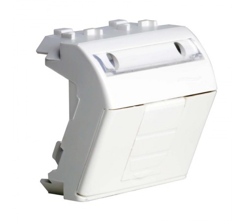 Brava белый Адаптер для информационных разъемов Keystone 2 мод.  76613B  DKC