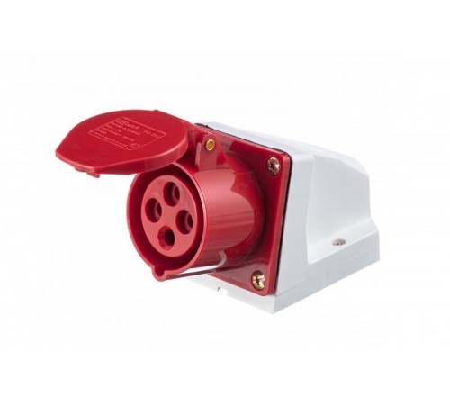 Розетка стационарная 114 3Р+РЕ 16А 380В IP44 РС-102 DEK  26029DEK  DEKraft