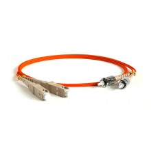 FC-D2-50-SC/PR-ST/PR-H-0.5M-LSZH-OR Патч-корд волоконно-оптический (шнур) MM 50/125, ST-SC, 2.0 мм, duplex, LSZH, 0.5 м  378178  Hyperline