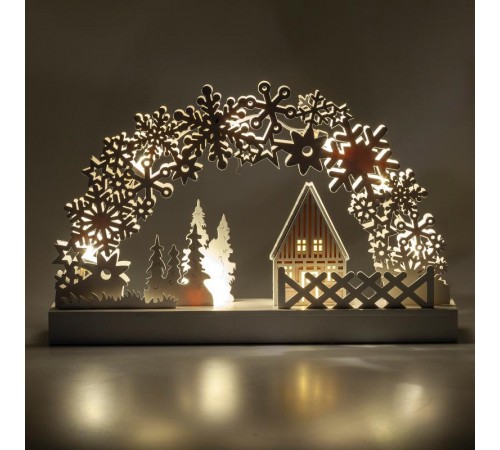 Новогодний декоративный светильник Сказка EGNDS-01  с подсветкой, 32*20 см, 2АА, IP20  Б0051928  ЭРА