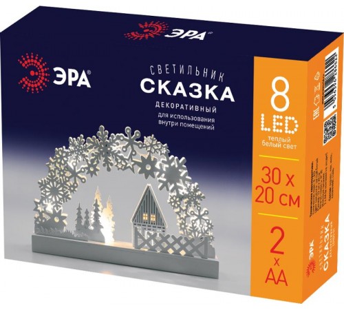Новогодний декоративный светильник Сказка EGNDS-01  с подсветкой, 32*20 см, 2АА, IP20  Б0051928  ЭРА