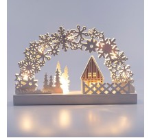Новогодний декоративный светильник Зима EGNDS-02   с подсветкой, 32*20 см, 2АА, IP20  Б0051929  ЭРА