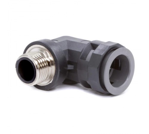 Муфта 90 грд. труба-коробка с металлической резьбой DN 17 мм, М20х1,5, полиамид, цвет черный  PAZ17M20N  DKC